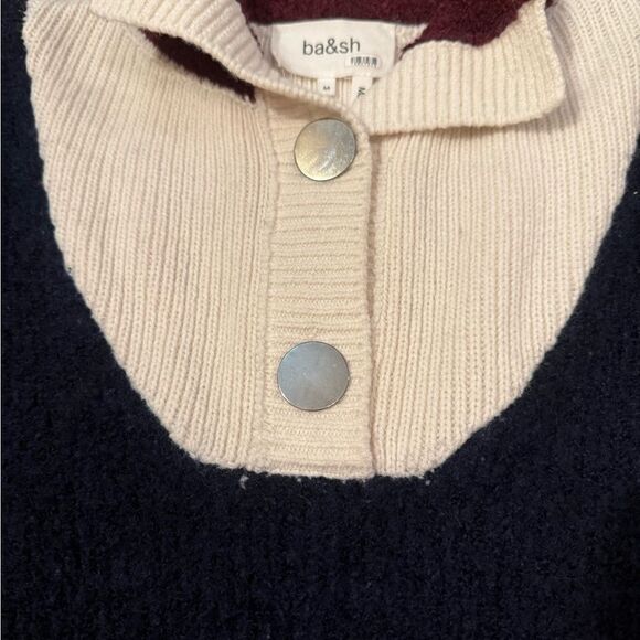 Ba&sh Benji Colorblock Knit Wool Blend Pullover Medium ⭐️read description-DD4 - Picture 10 of 15